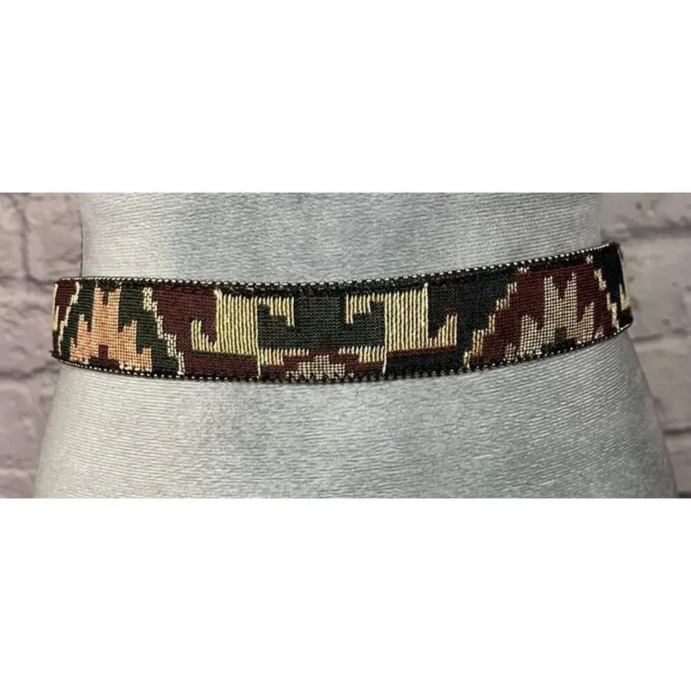 Vintage Woven Aztec Tapestry Belt